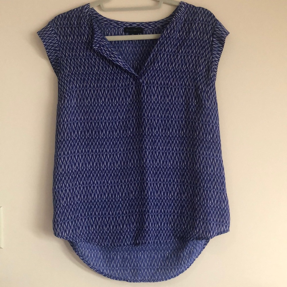 Willi Smith Relaxed Fitted Patterned Blouse
